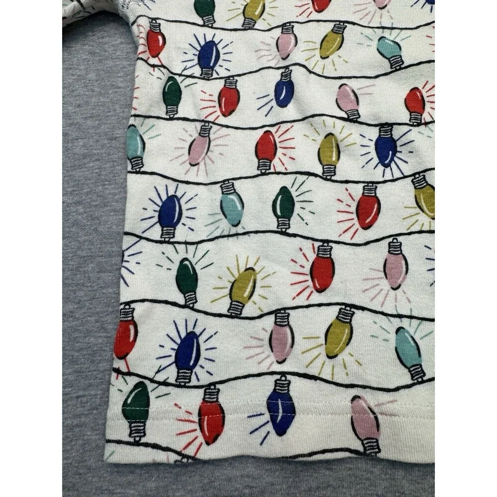 Hanna Andersson Christmas Lights Organic Cotton Pajama Top Shirt Toddler 3T 90 c